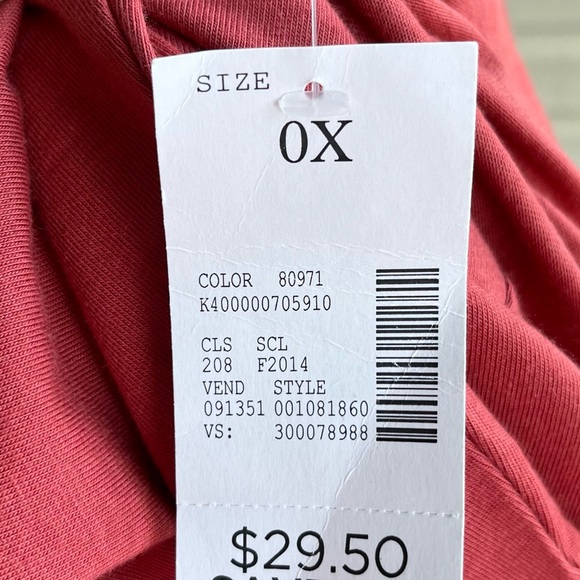 •Catherines• NWT Fall Graphic V-Neck Top - Size 0X - Picture 9 of 10